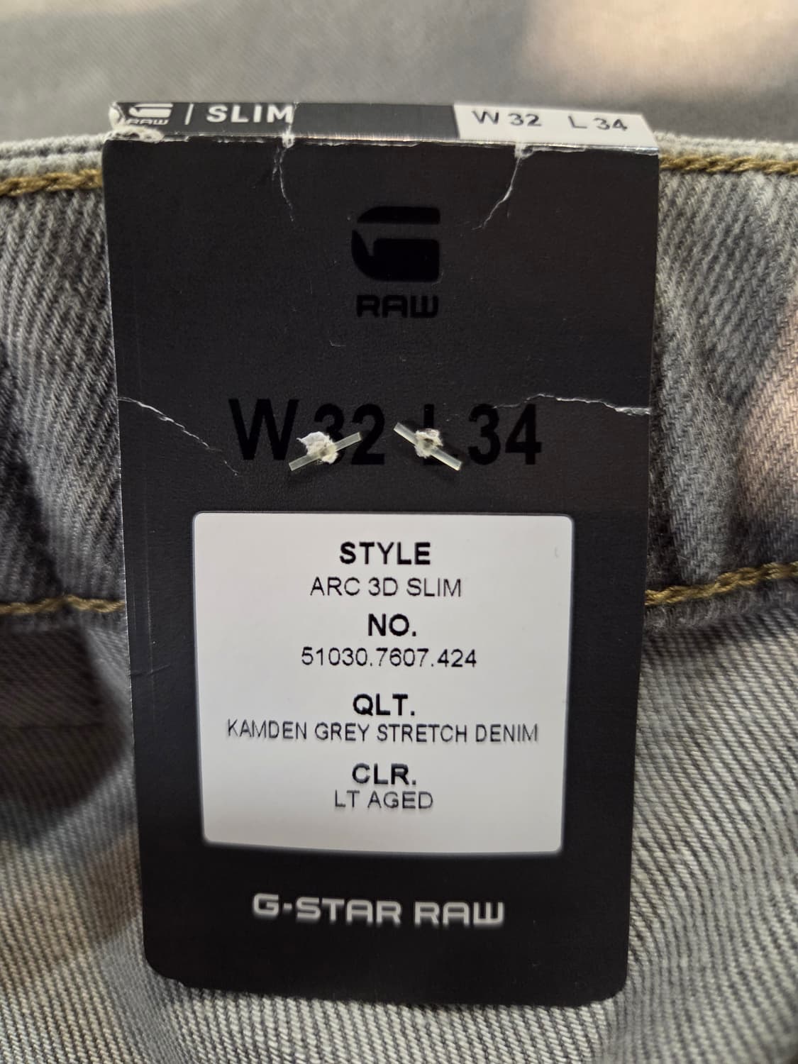 G-Star ARC 3D회색 데님 청바지(W32/L34)약스판 상품이미지8