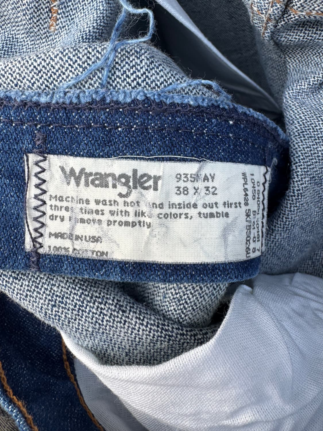 90s 랭글러 빈티지 935nav 카우보이컷 고온스 데님 팬츠 부츠컷 상품이미지7