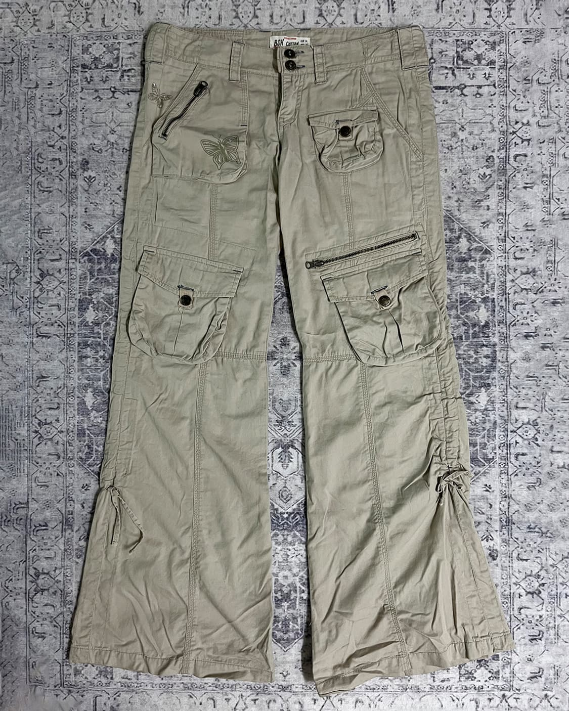 00’s Butterfly Print Flare Cargo Pants 상품이미지7