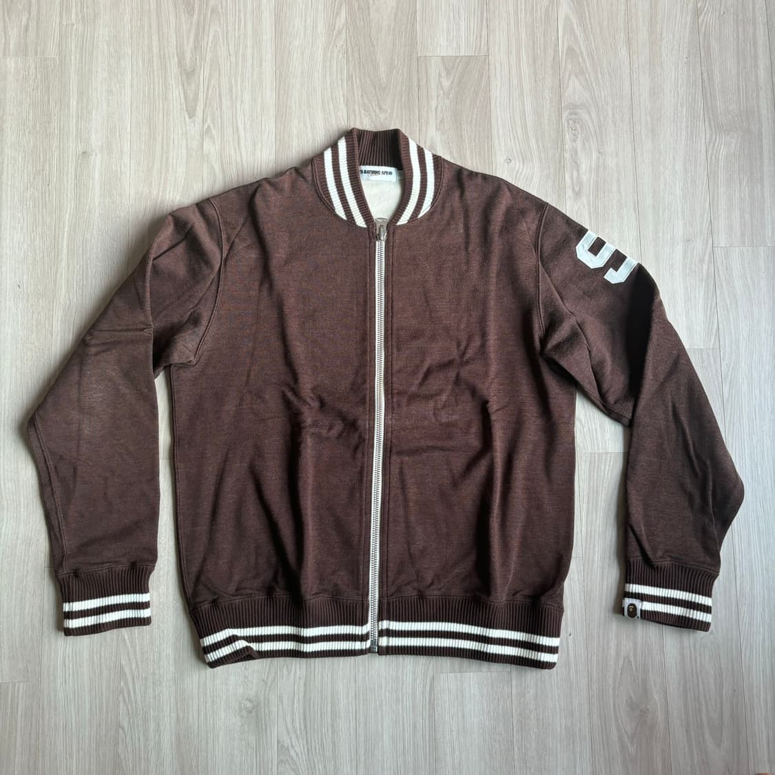 BAPE 저지 바시티 자켓 Brown (Small) 상품이미지1