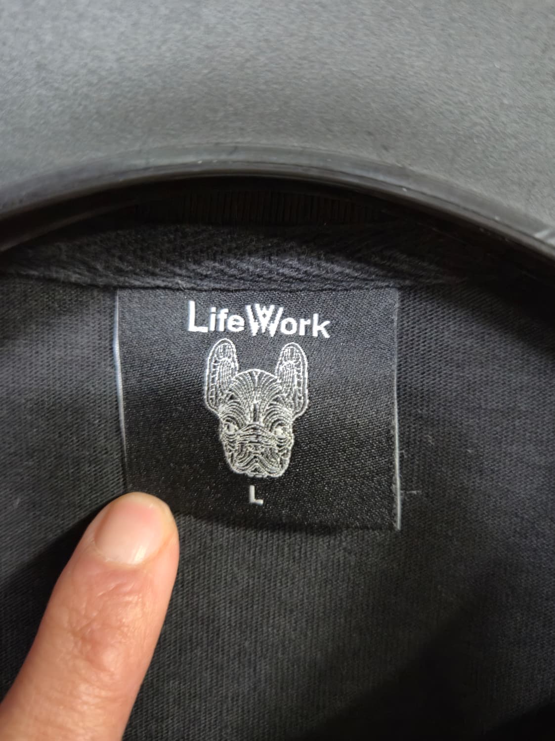 라이프워크 불독 반팔 티셔츠 블랙  L 상품이미지8