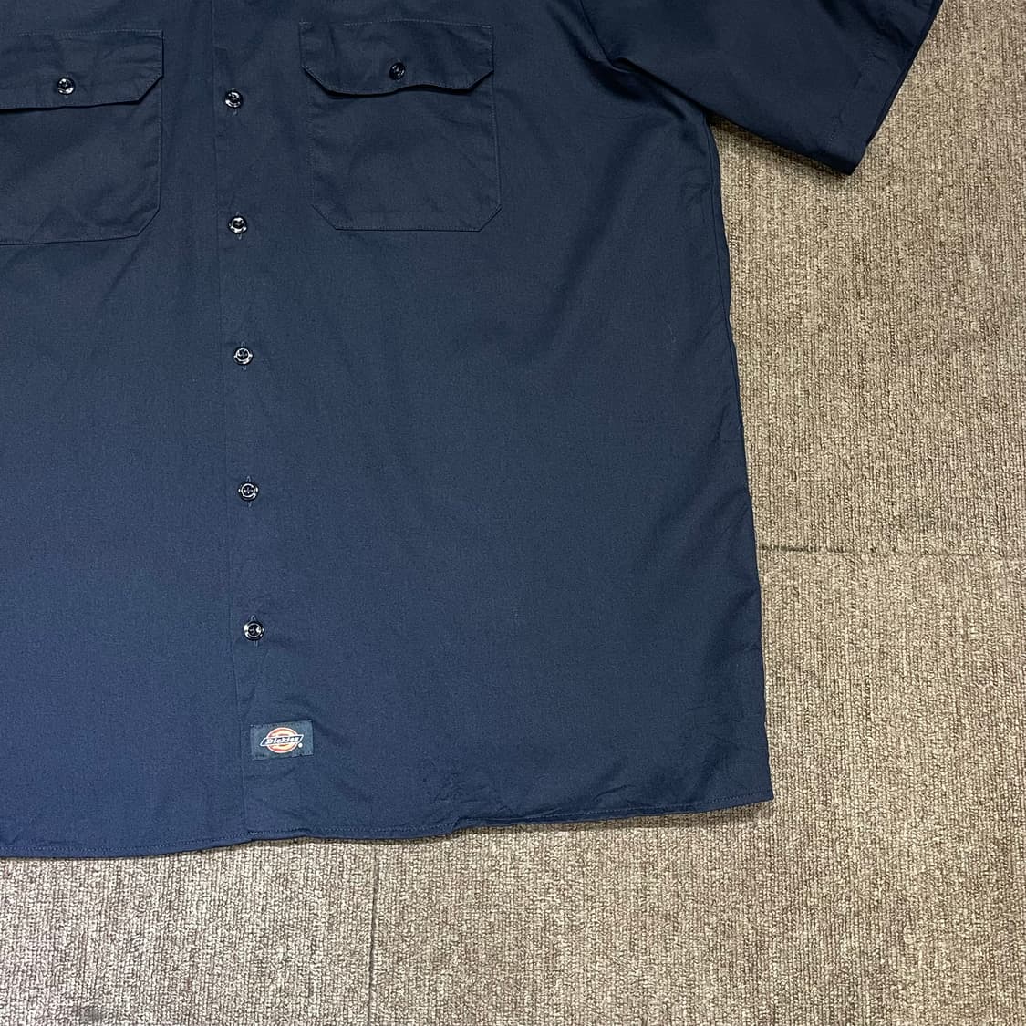 (XL) Dickies 디키즈 반팔 워크 셔츠 패치 네이비 상품이미지5