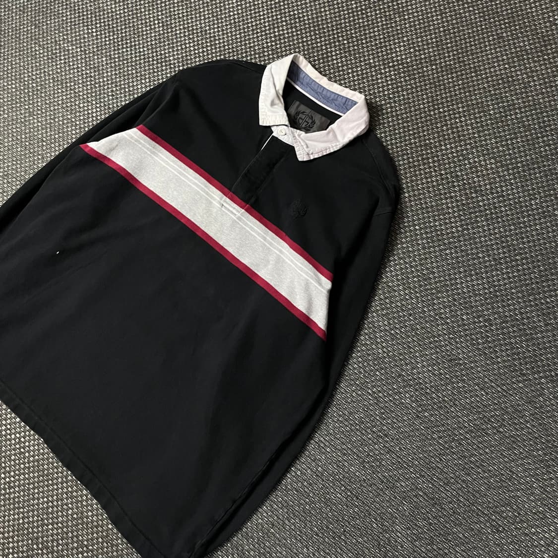 DENVER HAYES 블랙 pk 카라 단가라 긴팔 티셔츠 2XL 상품이미지3