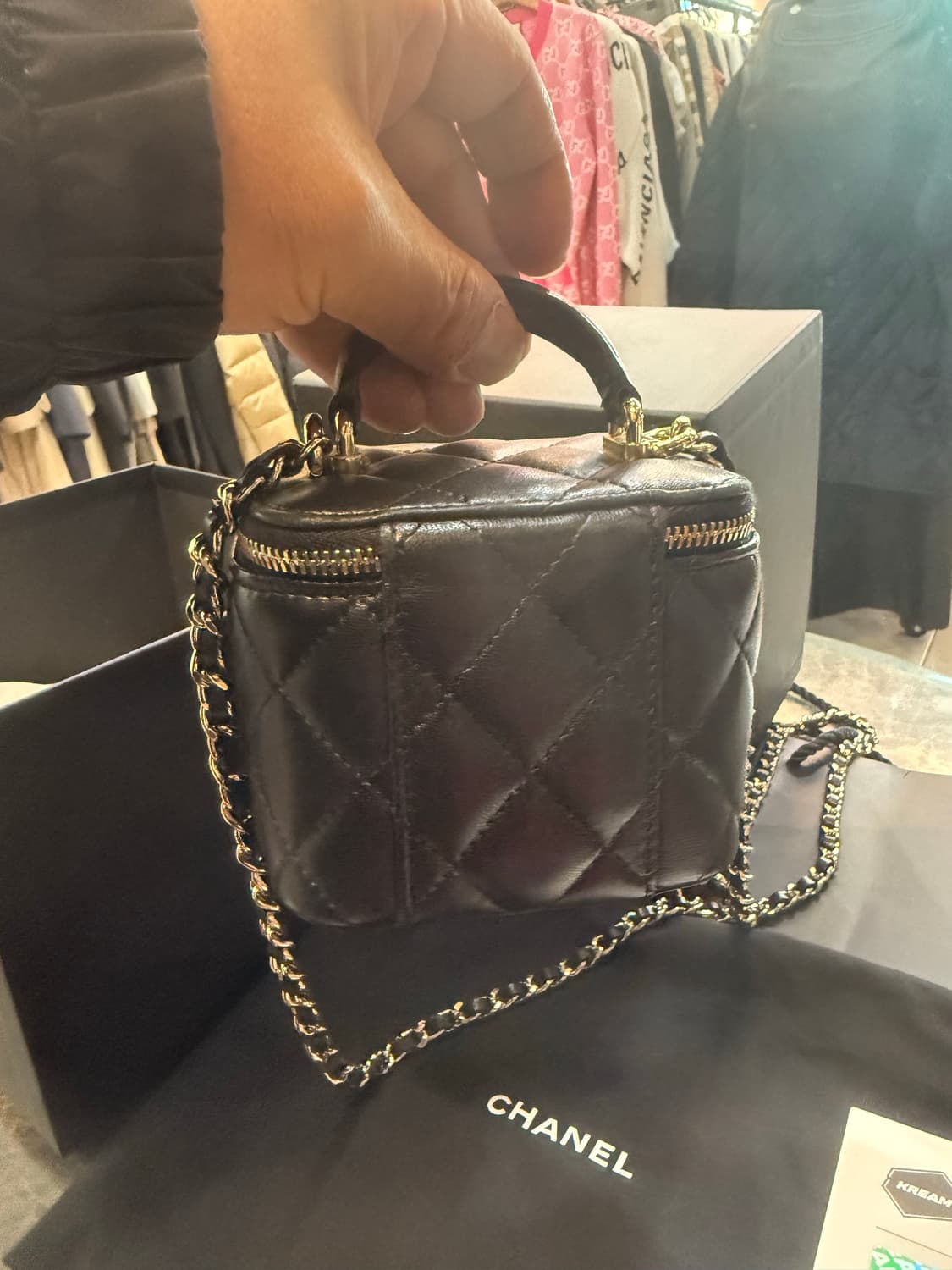정품 샤넬 스몰 체인 코스메틱 케이스백 팝니다 상품이미지5