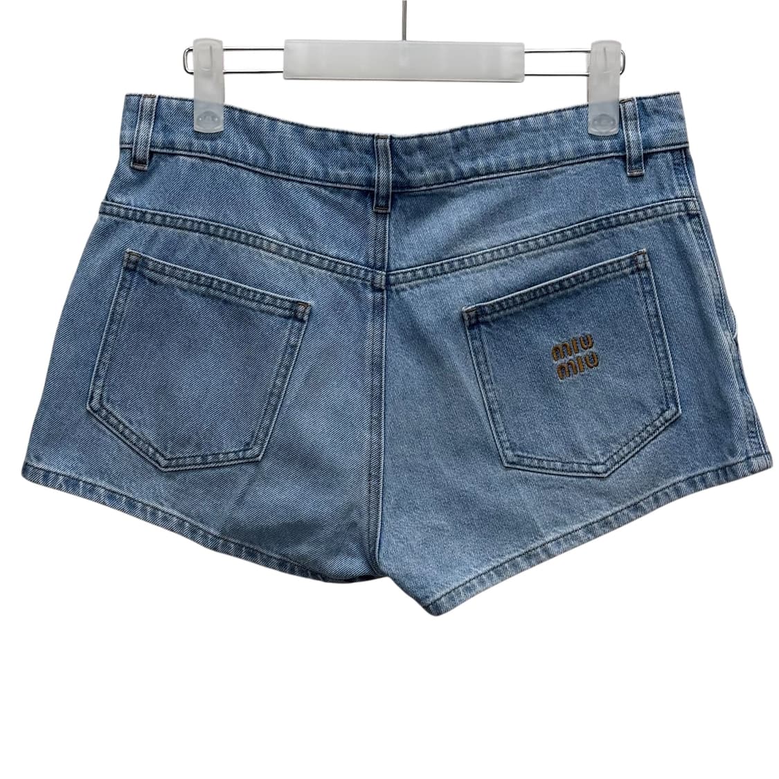 미우미우 로고 데님 쇼츠 팬츠 ( 31 ) 상품이미지1