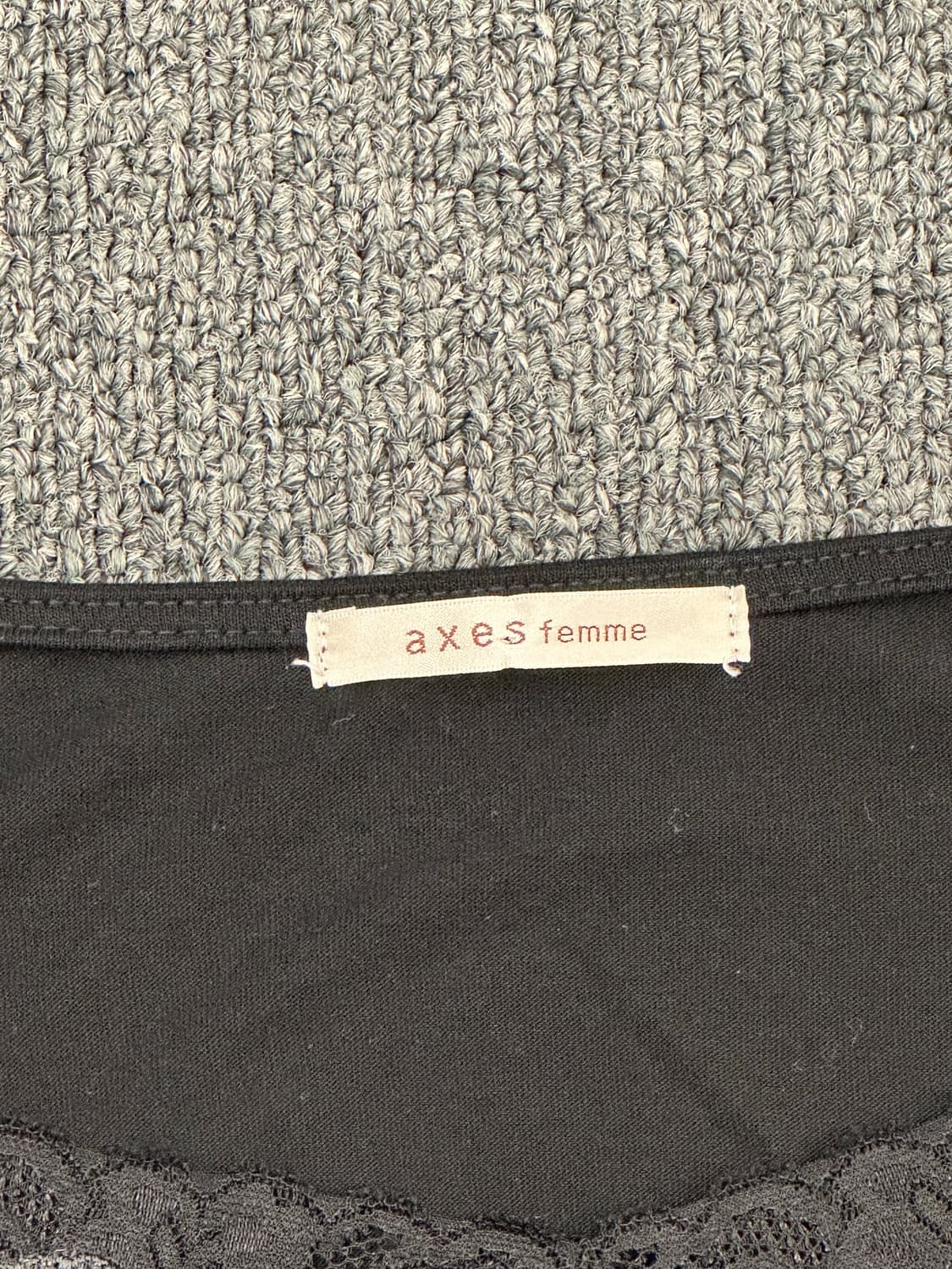 M)Axes Femme vintage 여성 블렉 레이스 긴팔 상품이미지4