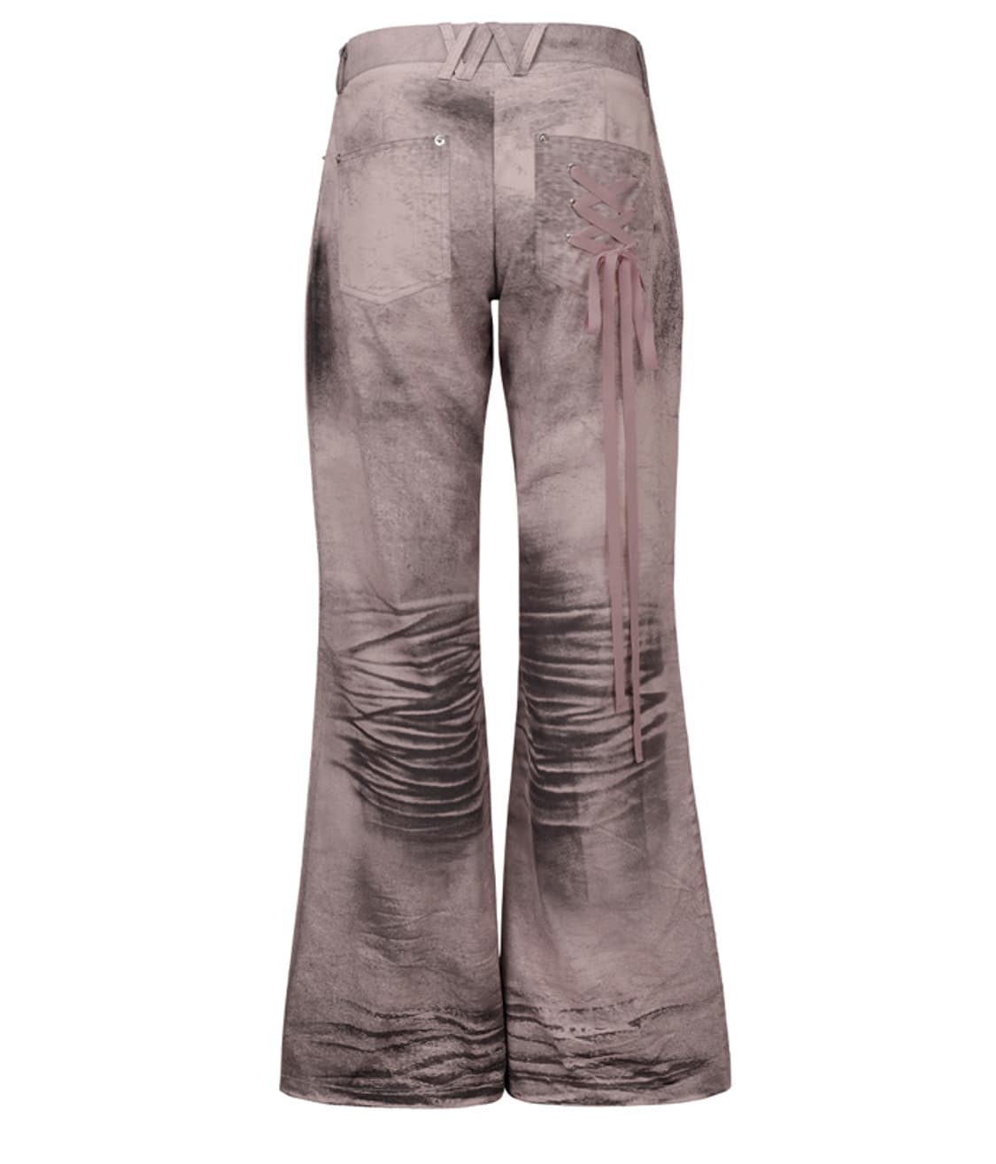 나체 레이스업 프린팅 팬츠 핑크 상품이미지2