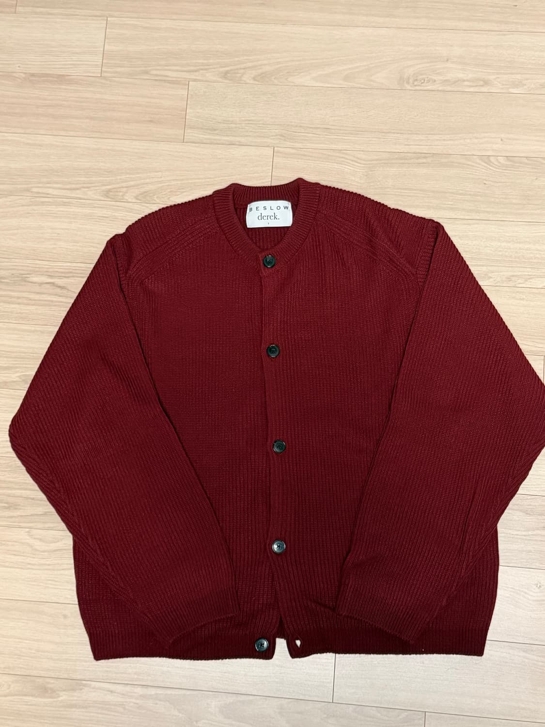 [L][비슬로우X데릭]숏 가디건 레드 상품이미지2