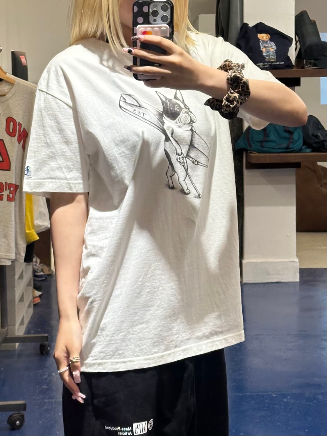 Tes 프렌치불독 서핑 반팔티 상품이미지2