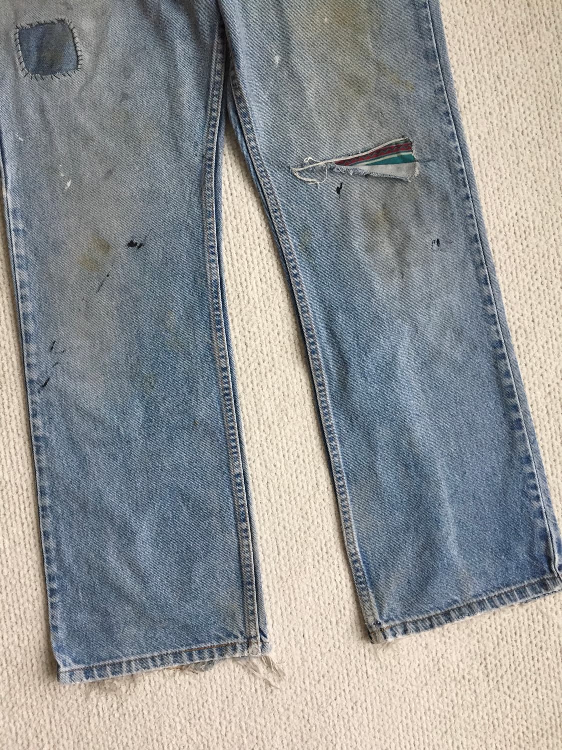 90‘s levis 517 부츠컷 히피 보로 리페어 굿페이딩 굿사이즈 상품이미지4
