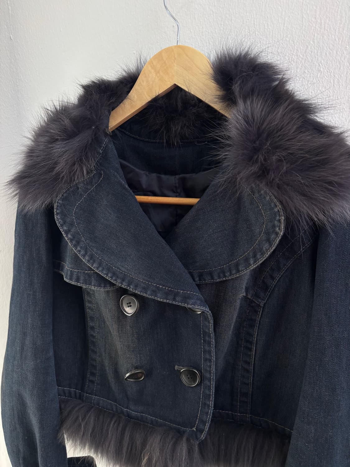 Vintage Fur-Trim Denim Jacket 상품이미지5