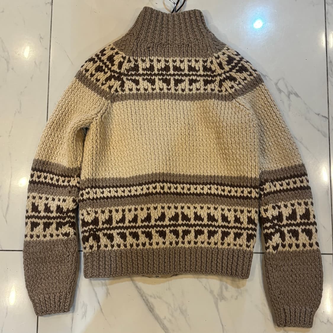 폴로 랄프로렌 진스 베이지 브라운 성조기 코위찬 니트집업 S 상품이미지2