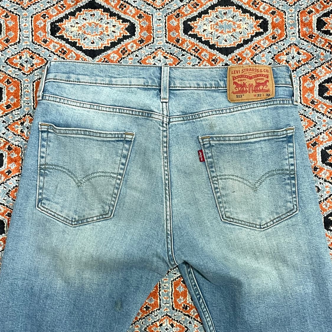 리바이스 513 중청 워싱 데님팬츠 허리 32 상품이미지5