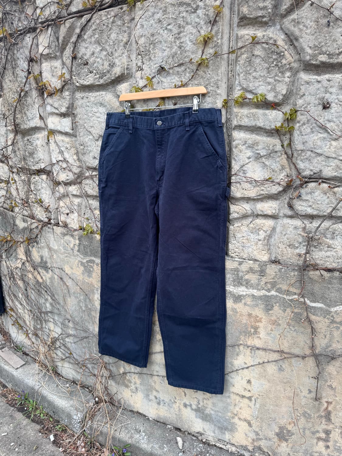 칼하트 빈티지 b11 mdt 네이비 카펜터 싱글니 워크 팬츠 38 상품이미지3