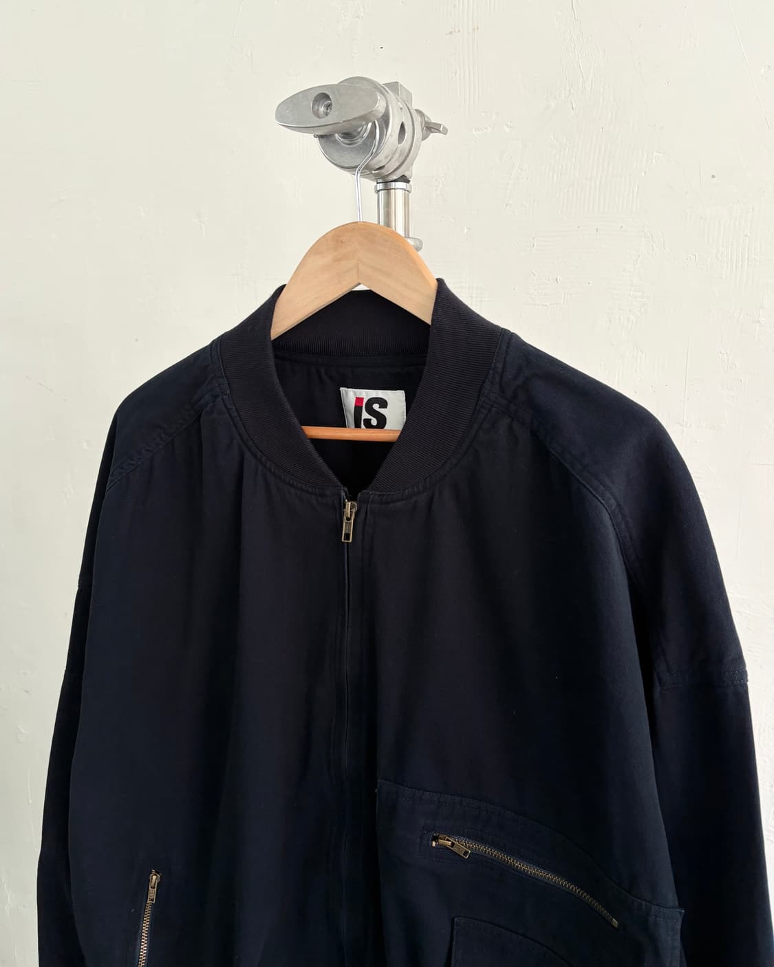 I.S 이세이미야케 스포츠 80‘s 네이비 봄버 자켓 상품이미지5