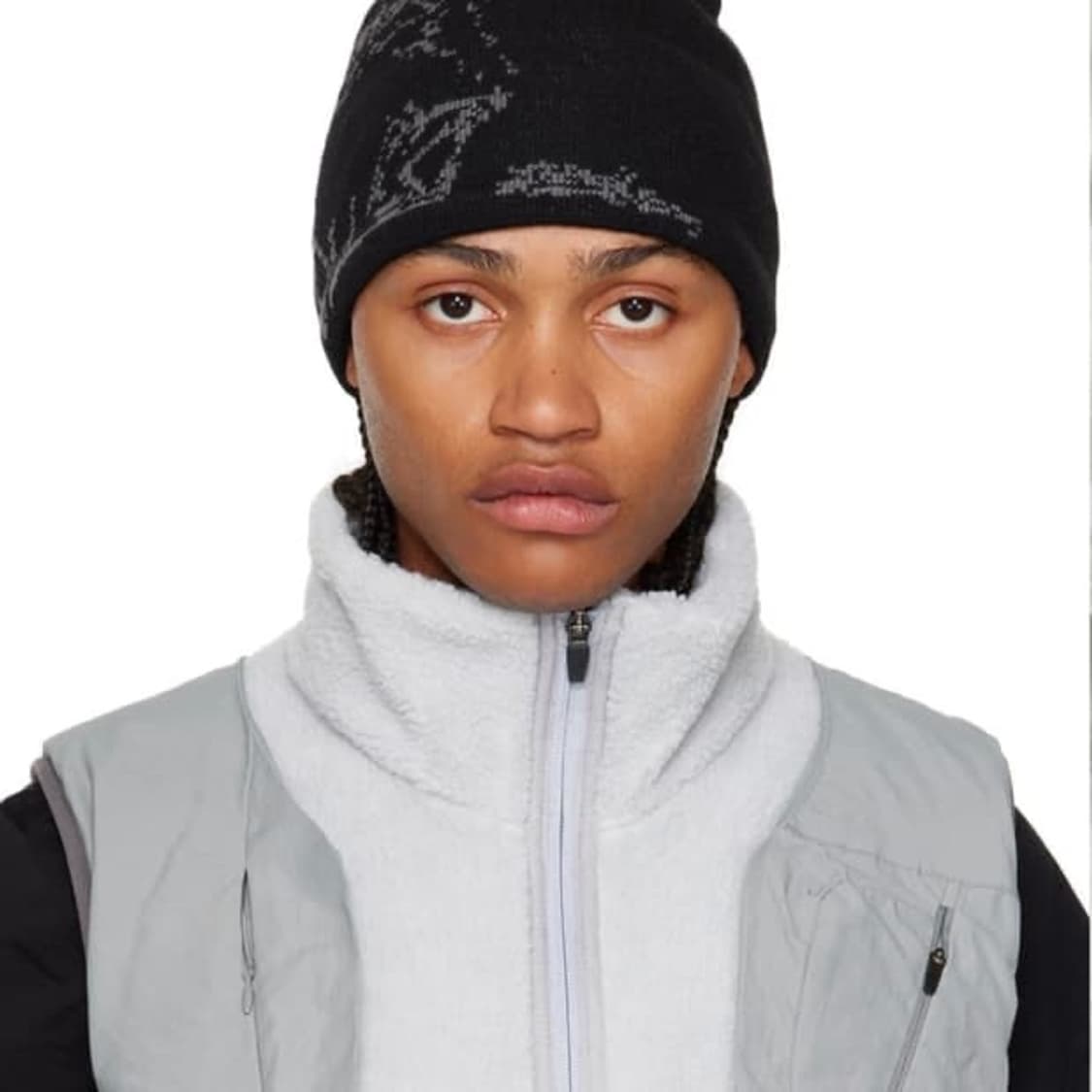 Hyein Seo Graphic Beanie Black OS 상품이미지2