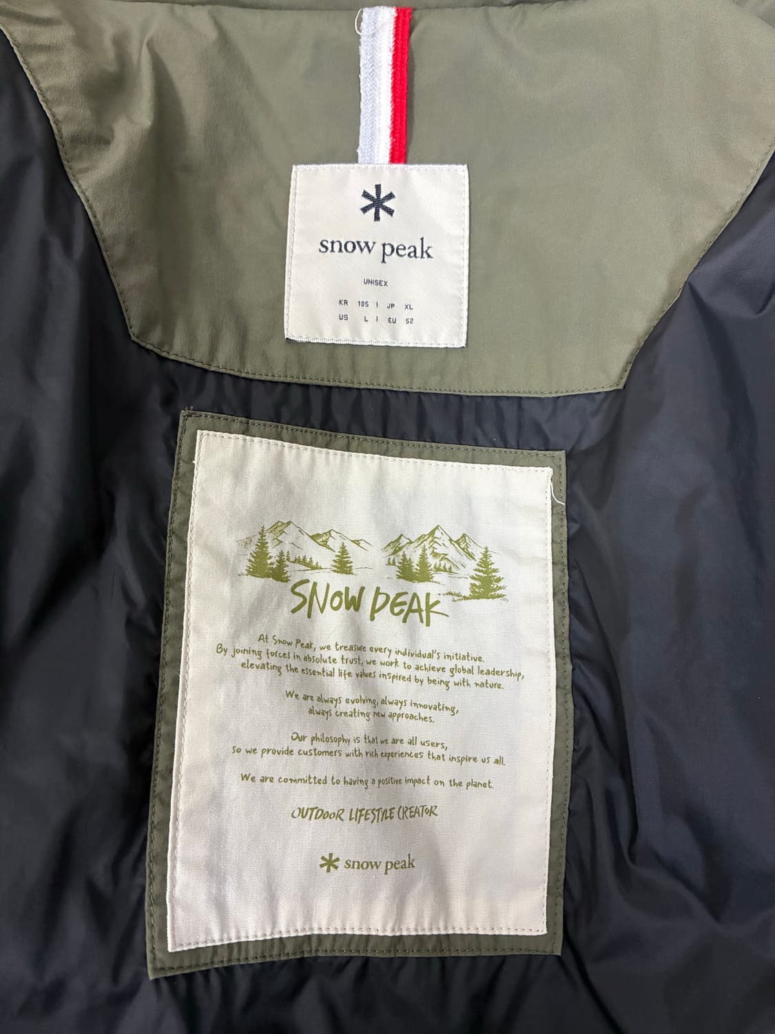 스노우피크 패딩 카키 105 사이즈 상품이미지6