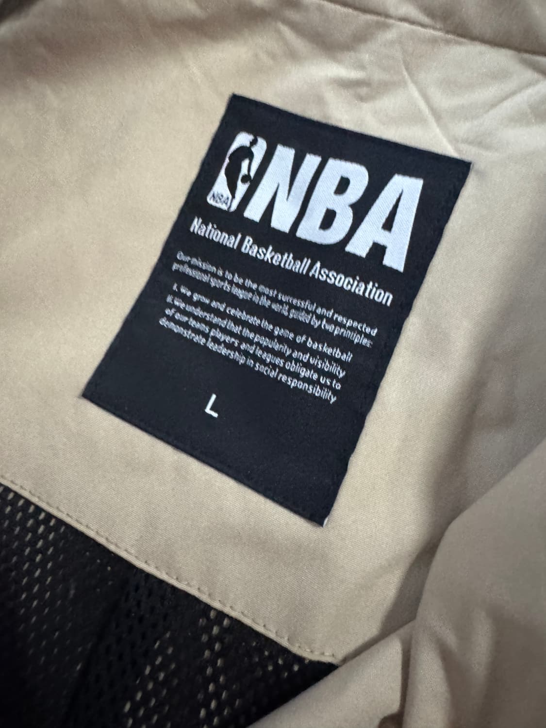 NBA 엔비에이 시카고 불스 코치 자켓 L 베이지 상품이미지3