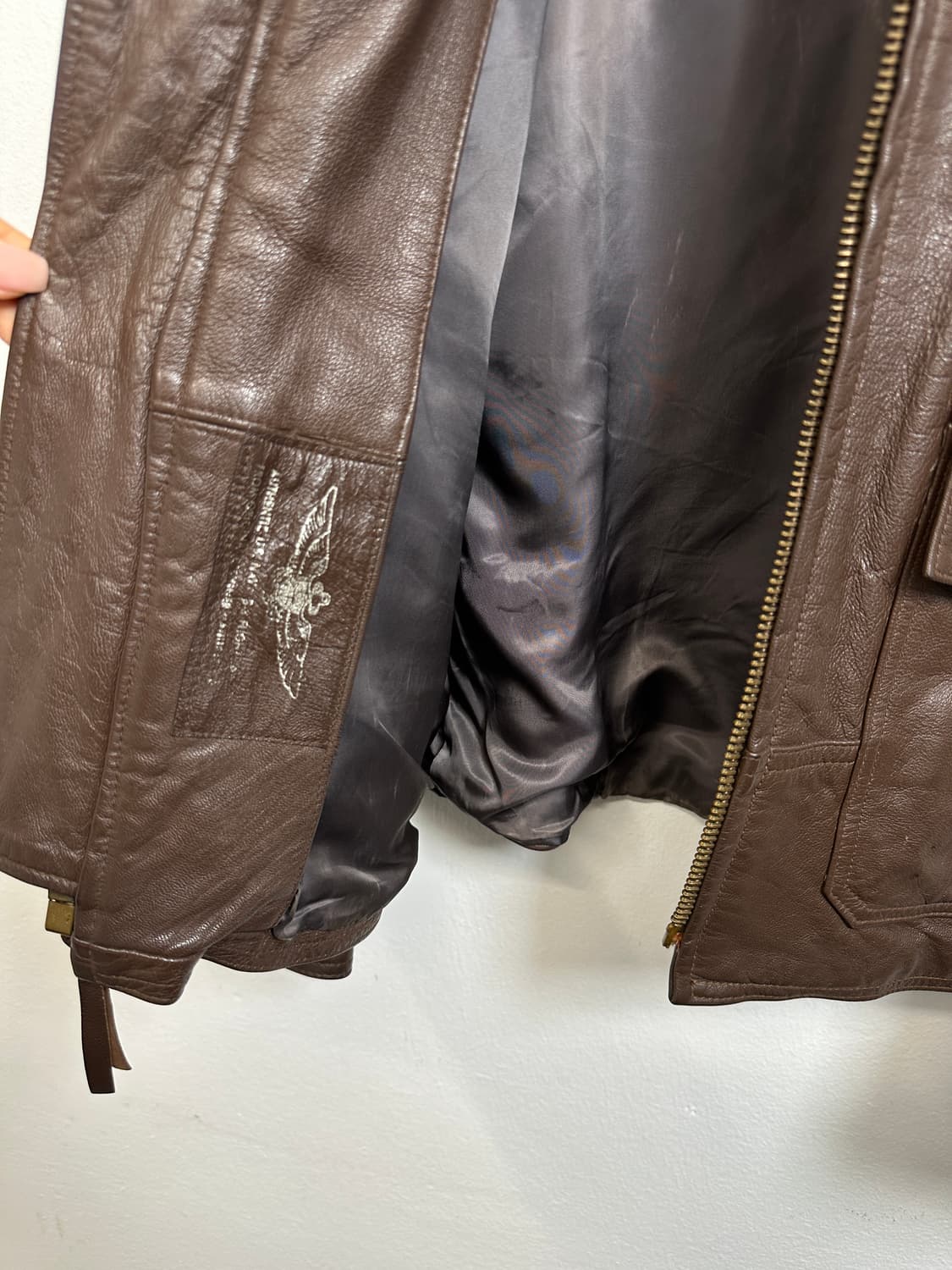 USA 80s Willis&Geiger G-8 플라이트 가죽자켓 상품이미지5