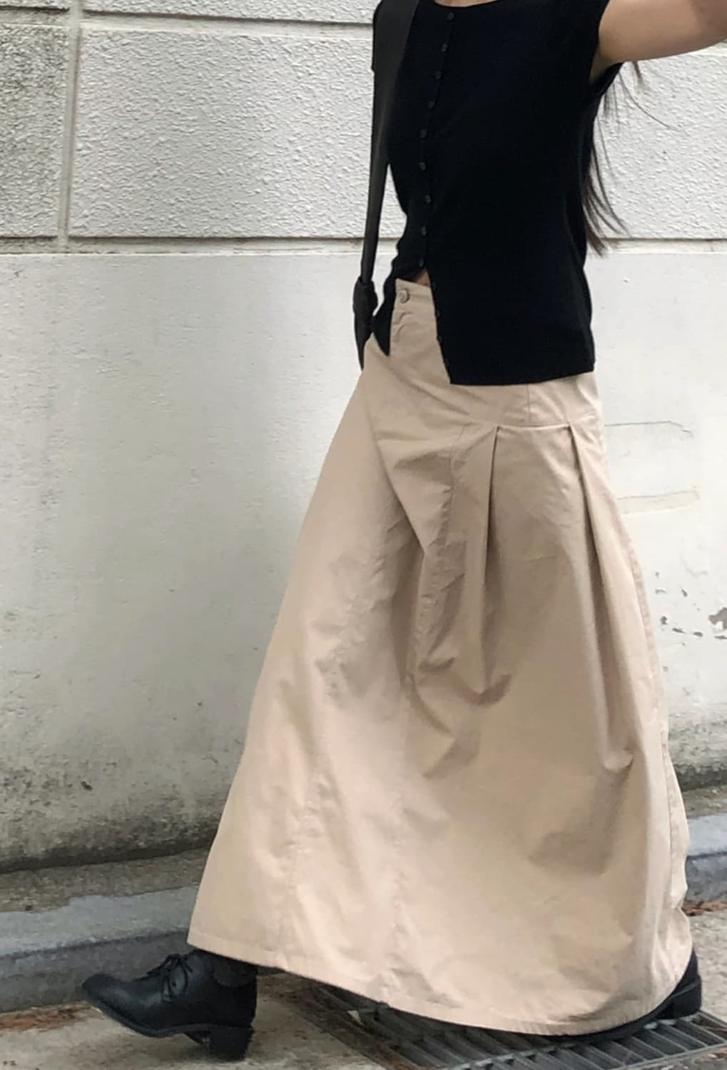 씨유쑨 헤이 맥시 스커트 베이지 s 상품이미지1