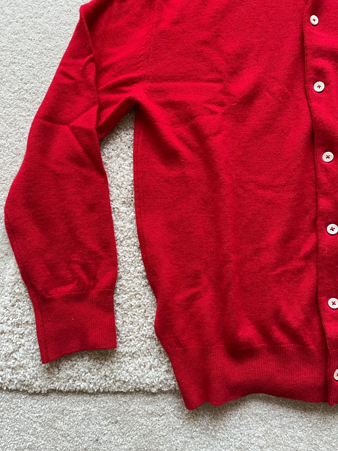 브라운야드 울 라운드 가디건 레드 (100-103) 상품이미지5