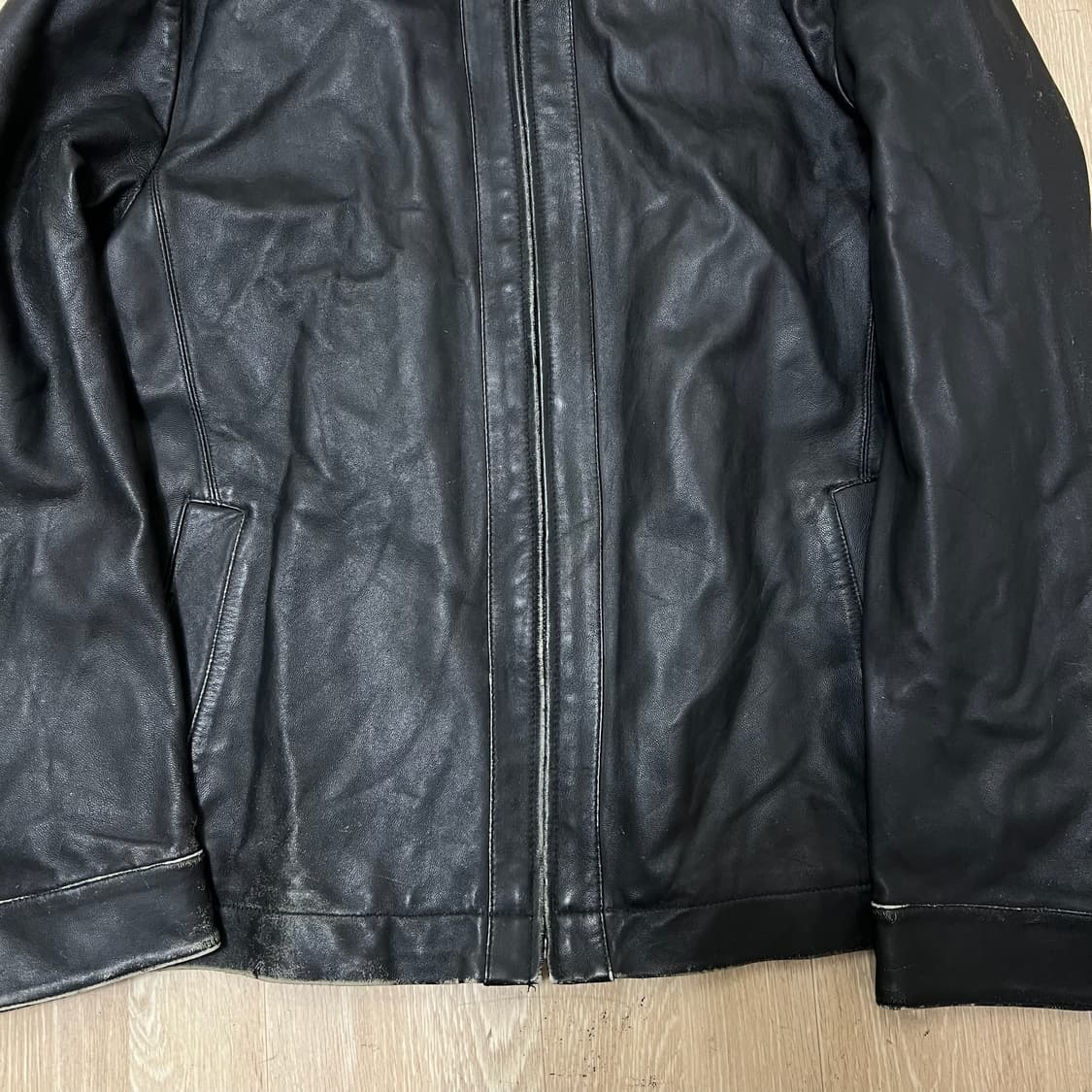 데이즈온 남성 천연 양가죽 라이더 가죽자켓 XL/105  상품이미지3