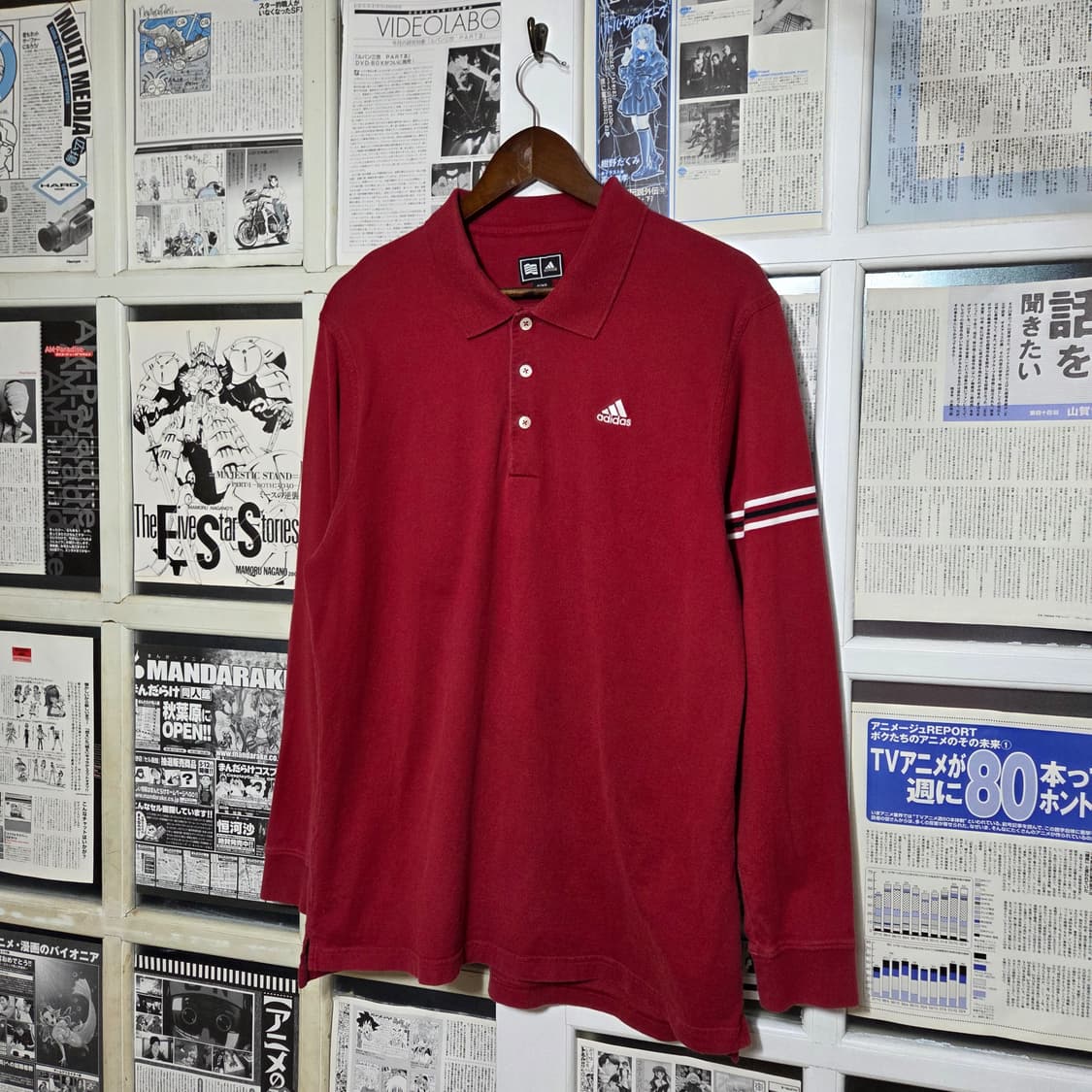 JPN 아디다스 버건디 PK 롱슬리브 상품이미지1