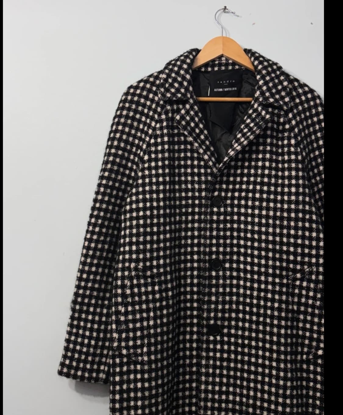 산드로 Sandro 모리세이 체크 코트 105 상품이미지4