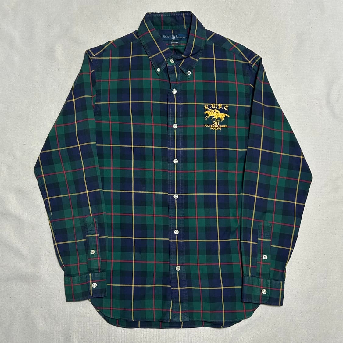 M 폴로랄프로렌 Mercer Club 그린 체크 코튼 셔츠  상품이미지2