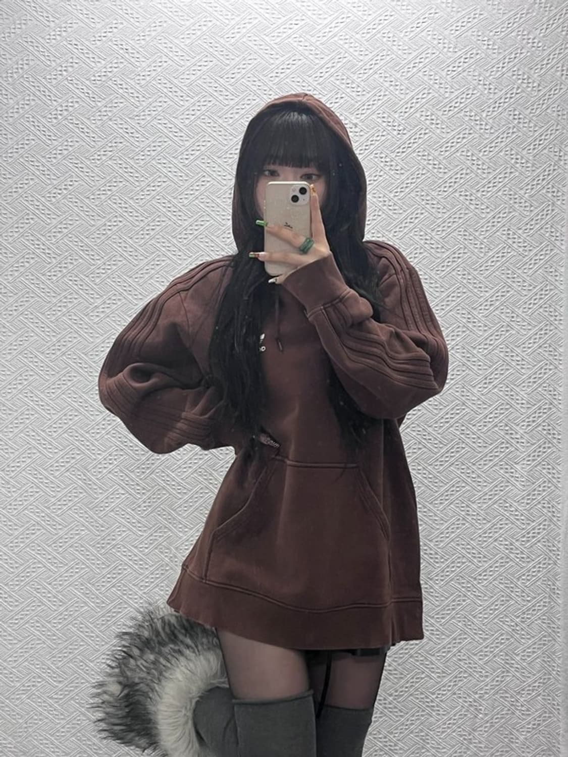 아디다스 빈티지 폭닥 오버핏 캐주얼 기모 후드티 M C09512 상품이미지1