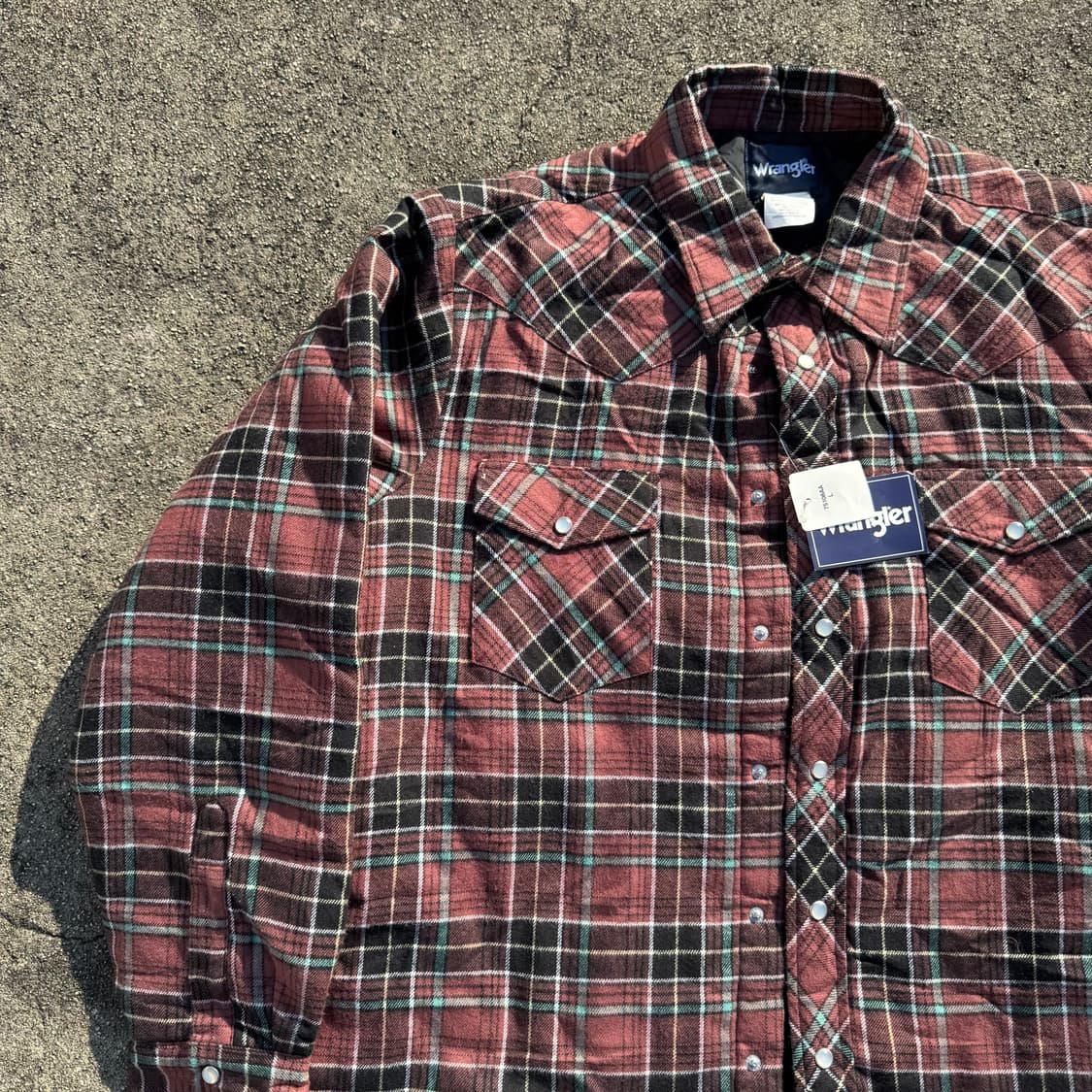 [L~XL] Wrangler 랭글러 누빔 체크 셔츠 자켓 상품이미지4