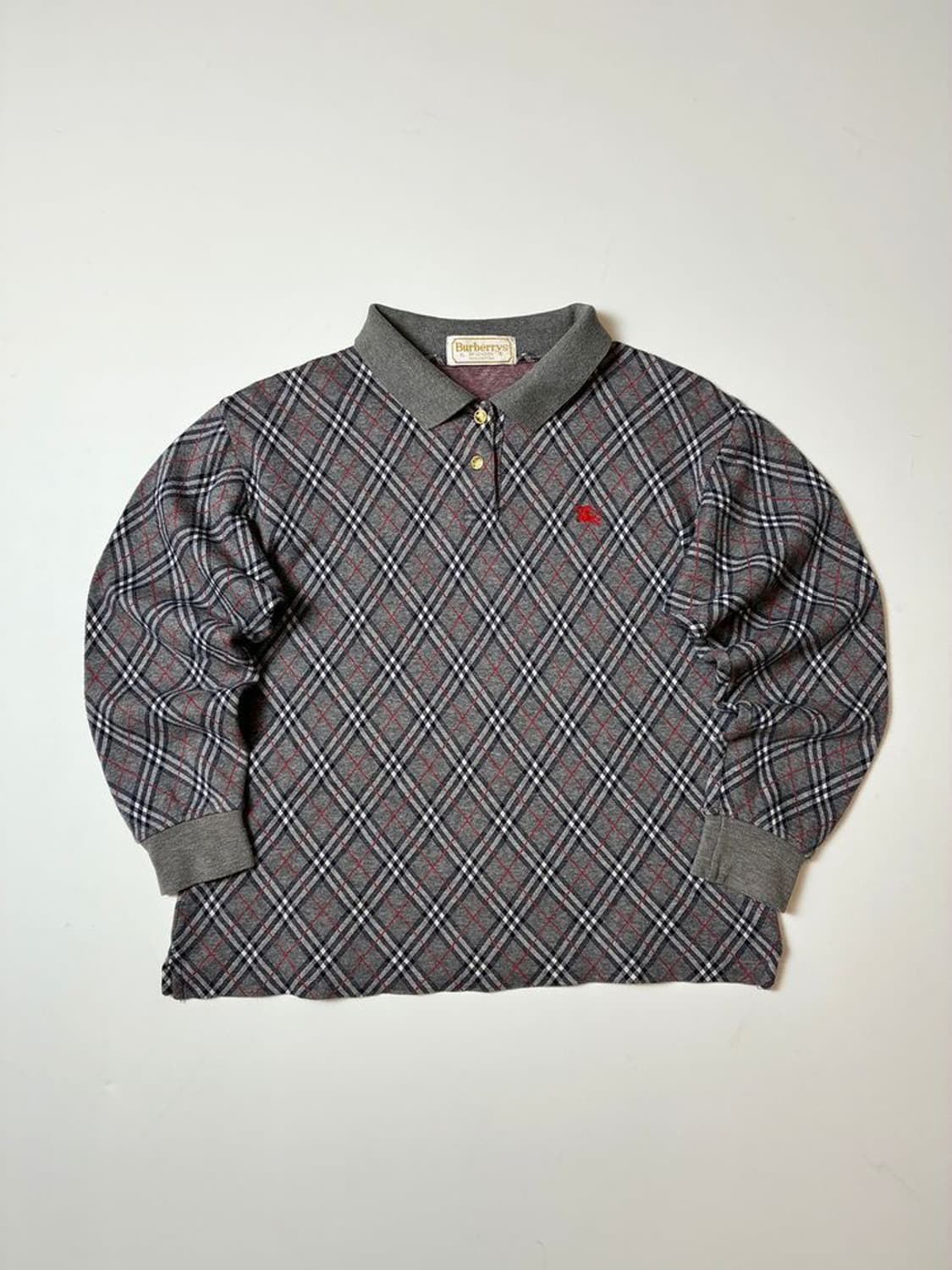 버버리 90's 클래식 체크 카라 롱슬리브 PN8975 상품이미지1