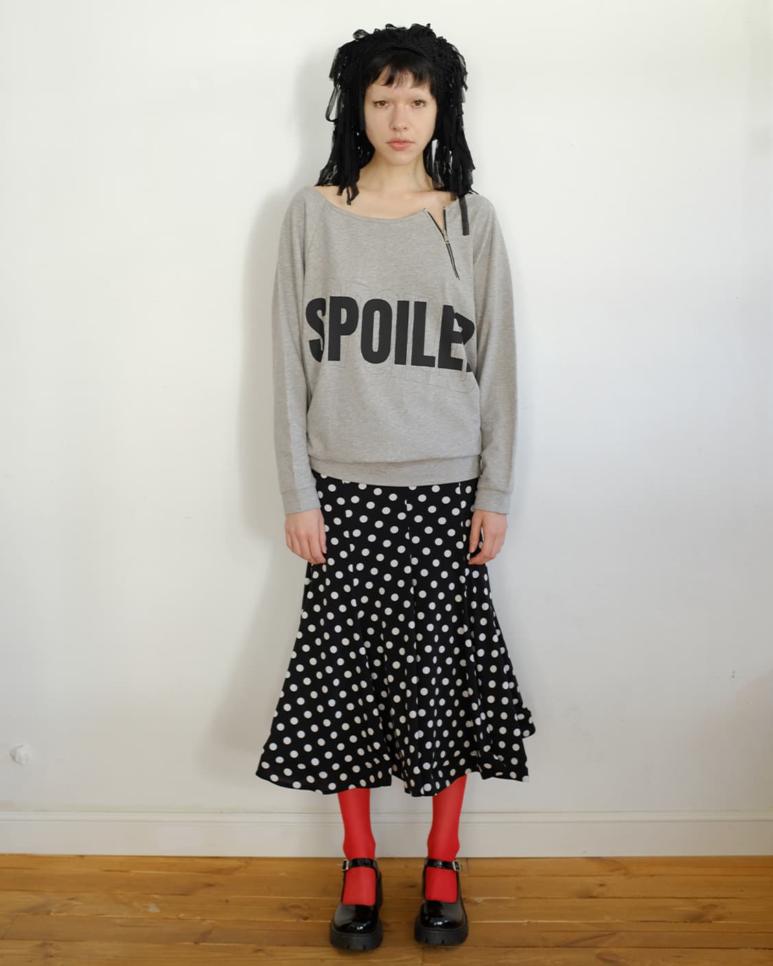 Justhaus ZIPPER BOAT NECK SWEAT 상품이미지1