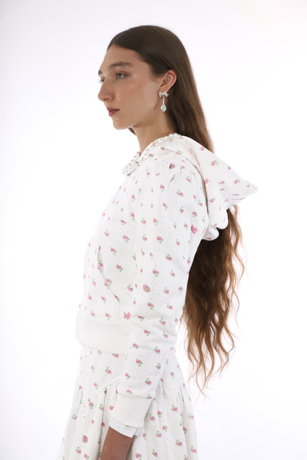 [XS,S]샌디리앙 25fw 카다멈 후드집업/화이트 상품이미지2