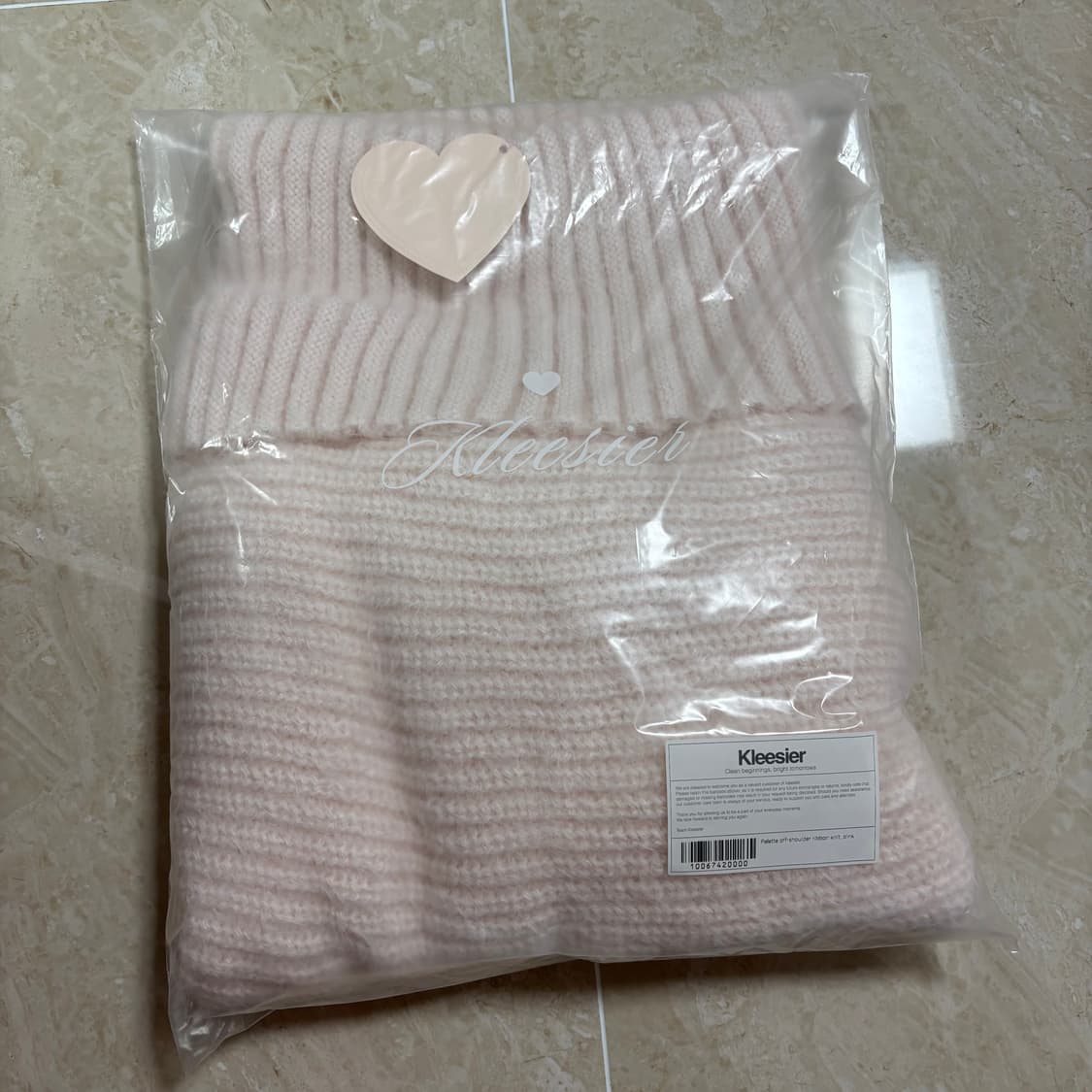 새상품 클리시어 팔레트 니트 핑크 상품이미지3