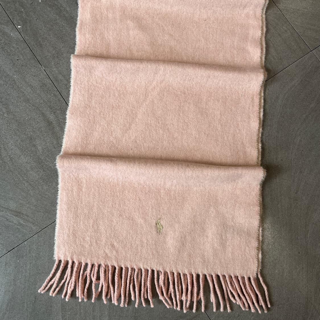 폴로 국내 정품 이태리 생산 핑크 울 머플러 목도리 상품이미지2