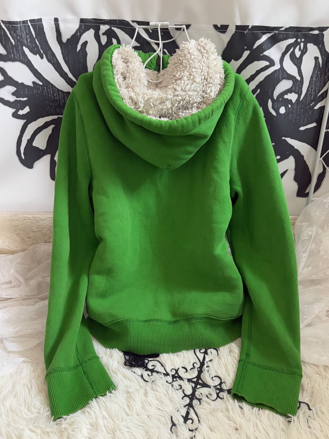 • Abercrombie Green Fur Hood Zip-Up  상품이미지10