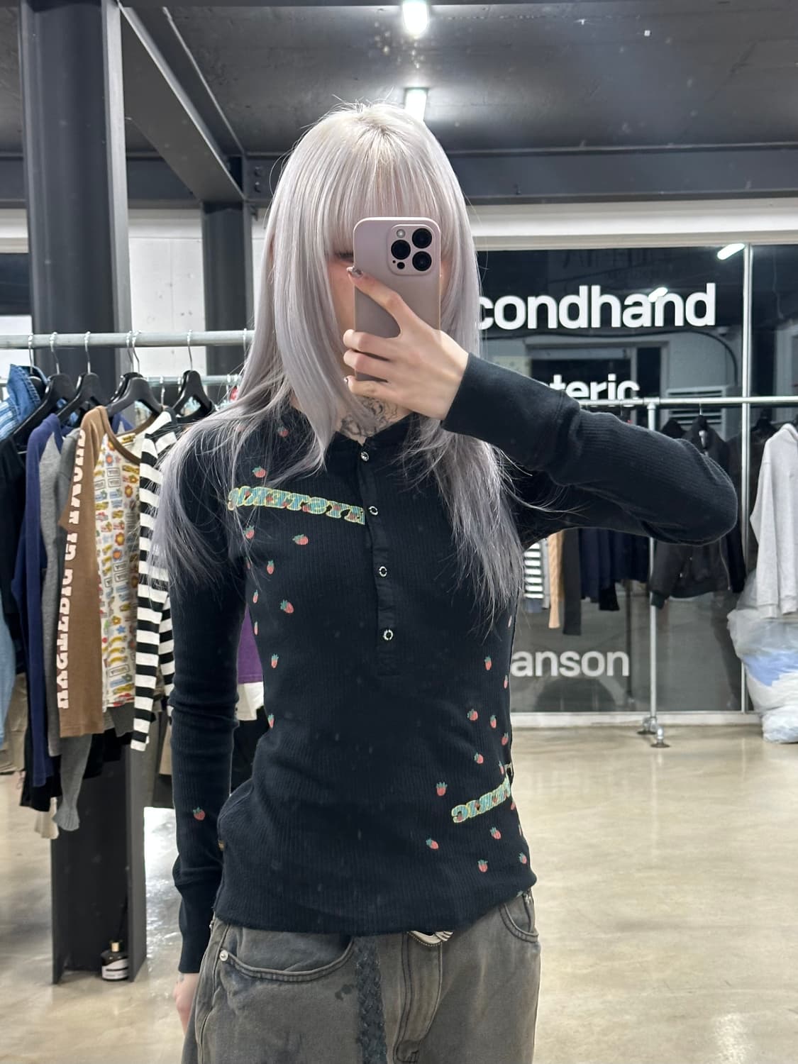 히스테릭 글래머 긴팔 딸기 슬리브 상품이미지1