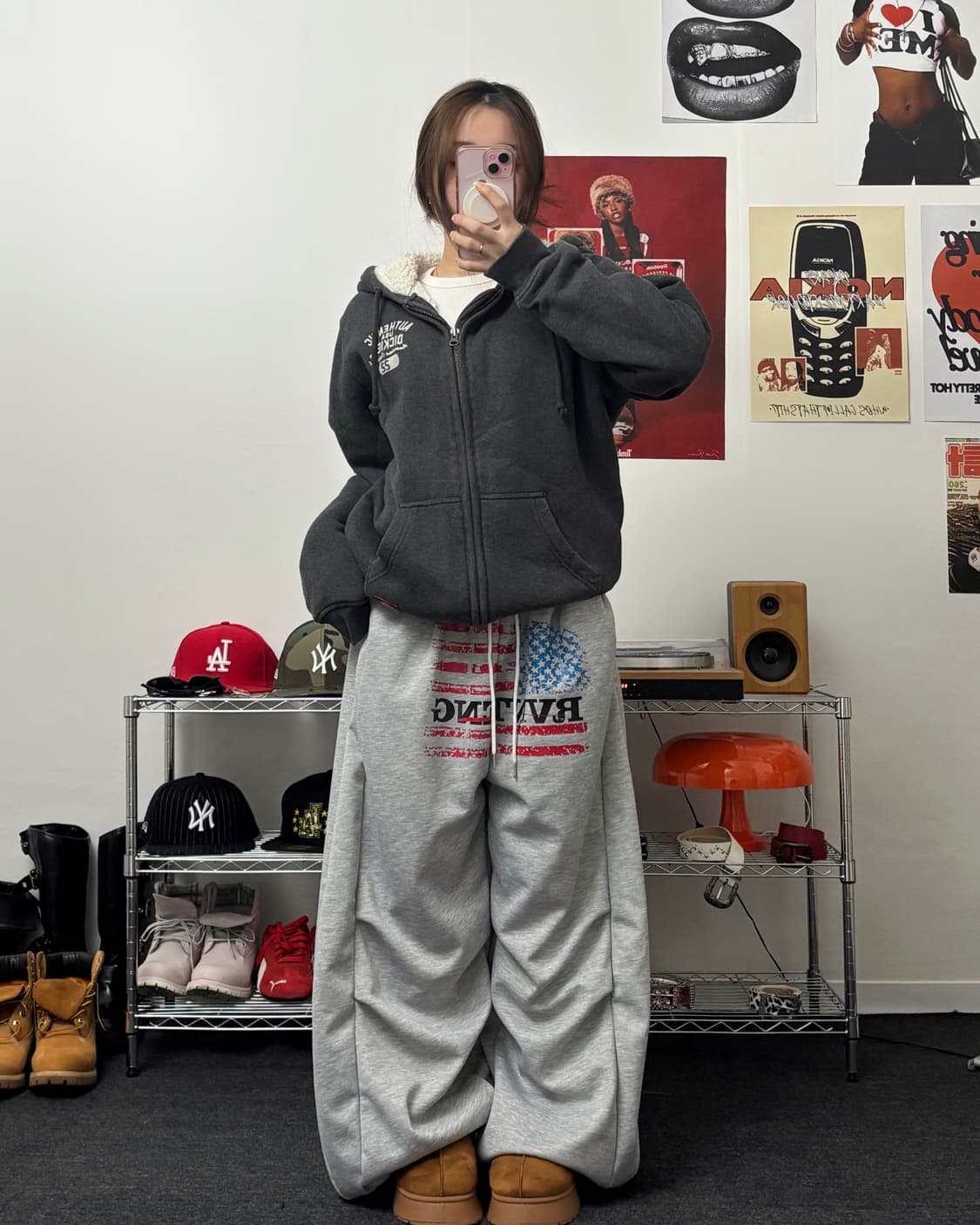 디키즈 00s 울프죠 후드집업 차콜 상품이미지4