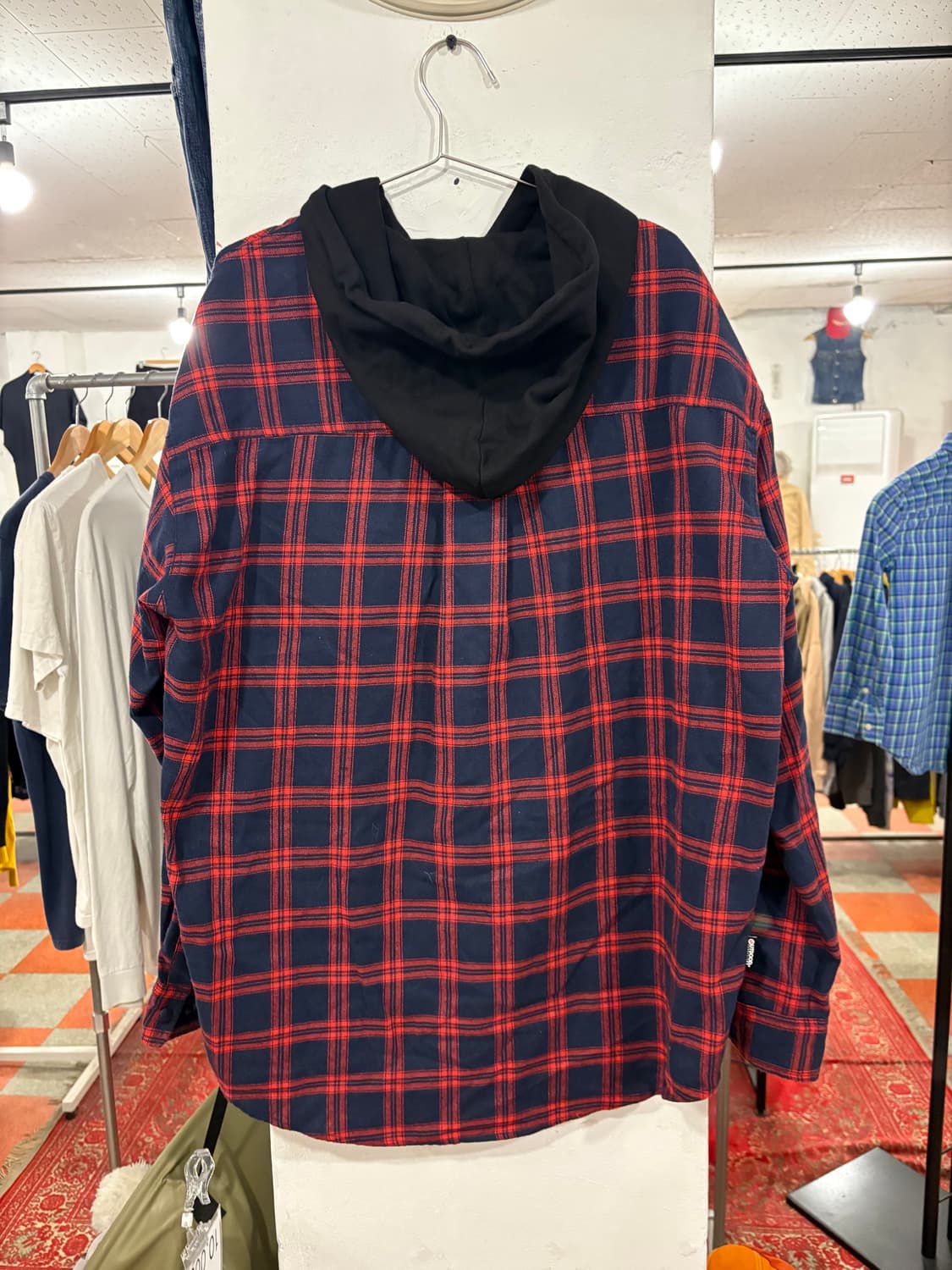 아웃도어 체크셔츠후드 상품이미지2