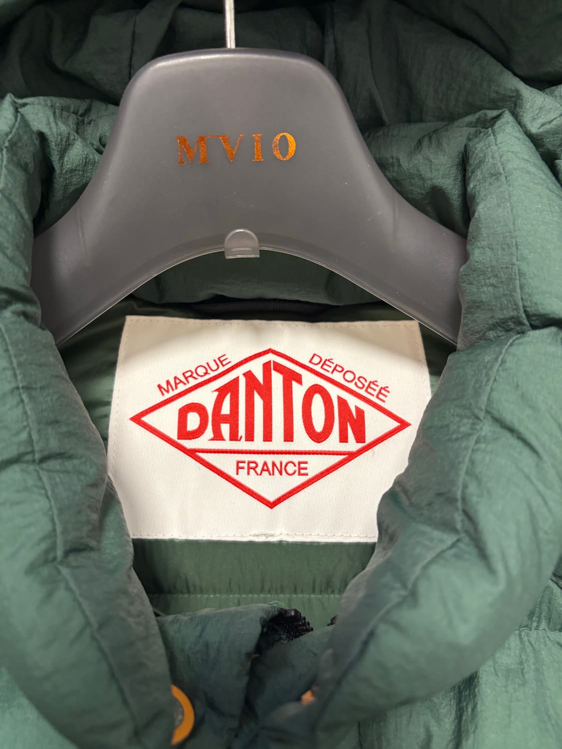 단톤 화이트 구스 다운 패딩 후드 자켓 그린 사이즈s 상품이미지3