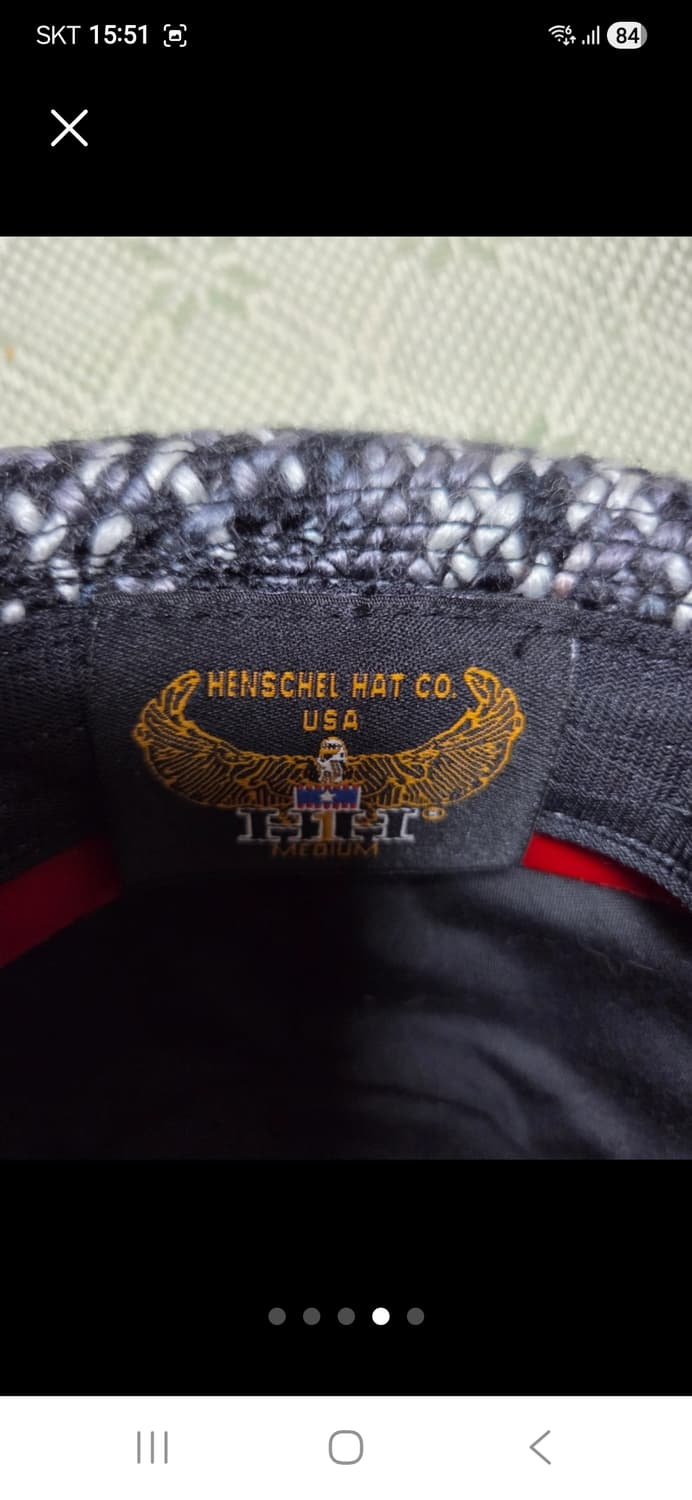 Henschel Hat Co.체크 패턴중절모M 상품이미지4