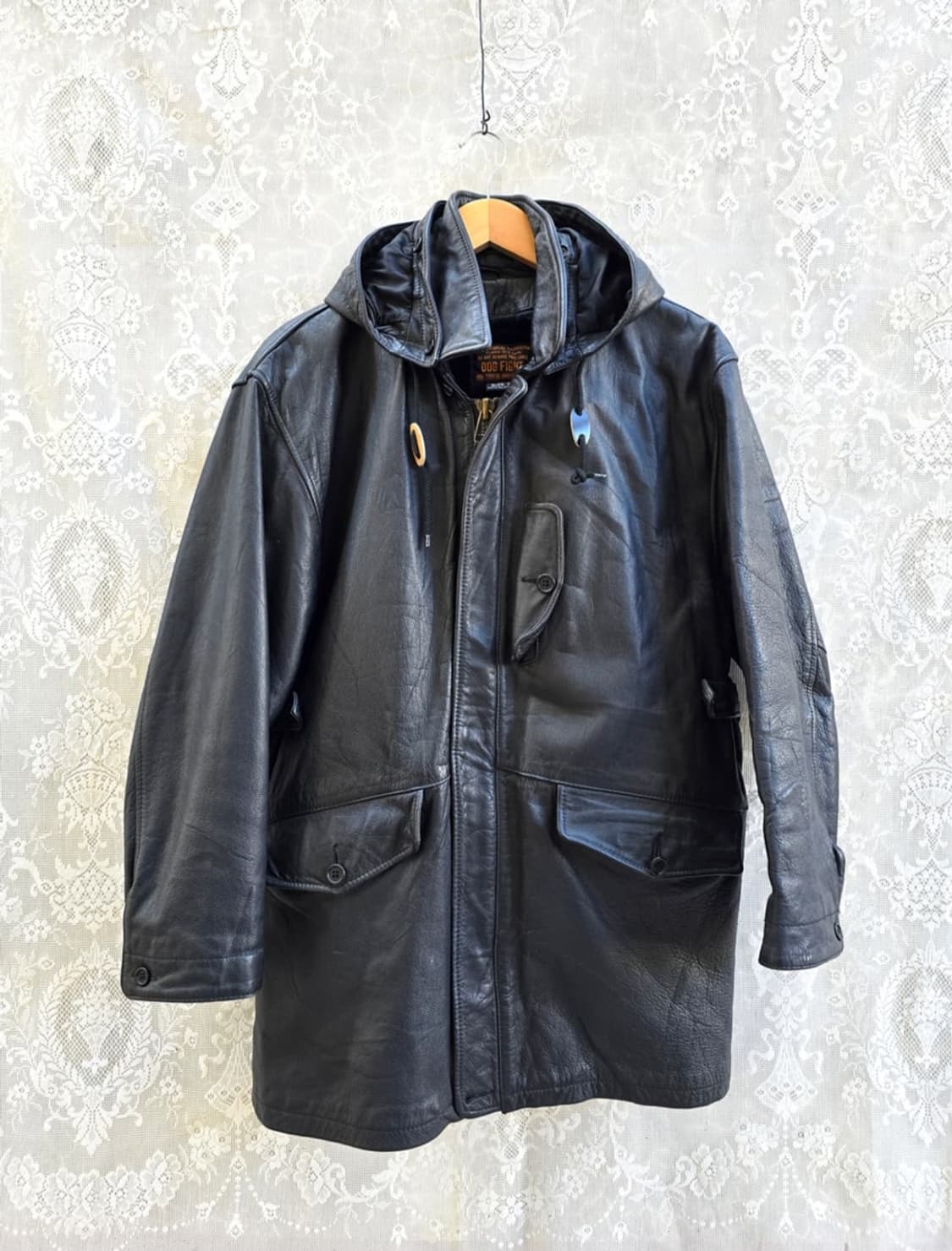 90s 도그파이트  카우레더 카코트 (made in korea) 상품이미지1