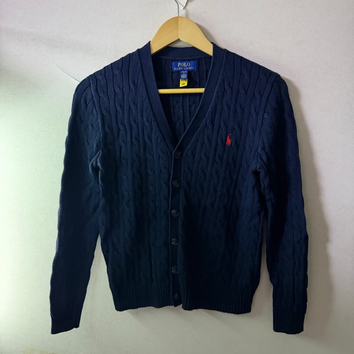 폴로 랄프로렌 케이블 꽈배기 가디건 보이즈 L (여성 55정도) 상품이미지2