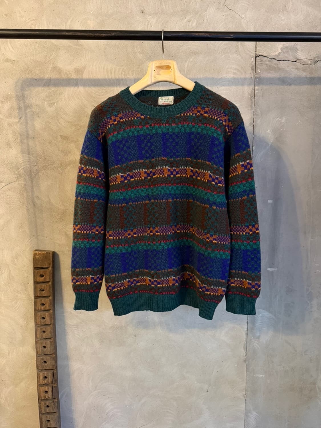 이태리 메이드 올드 베네통 램스울 니트 100 상품이미지1