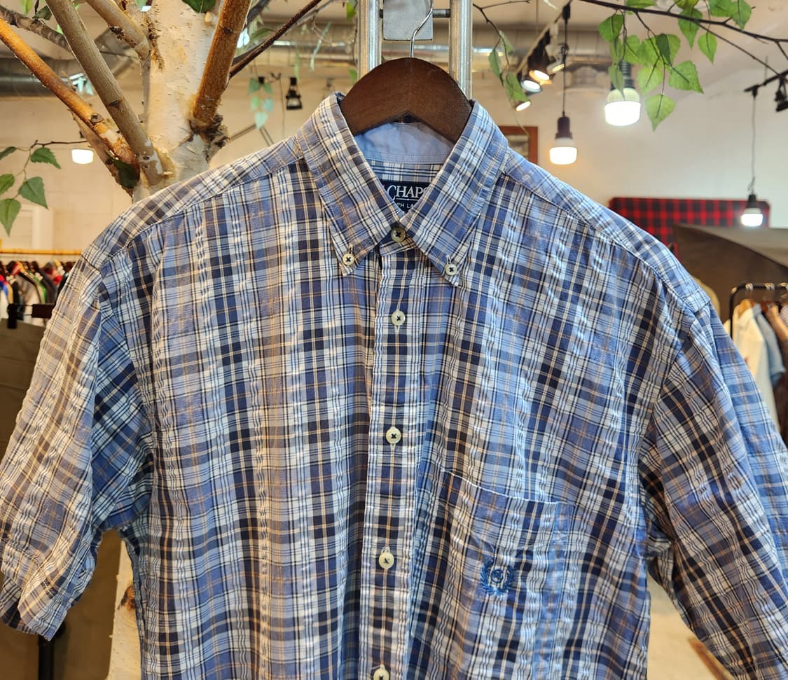 CHAPS 챕스 랄프로렌 체크 카라 반팔 남방 상품이미지3