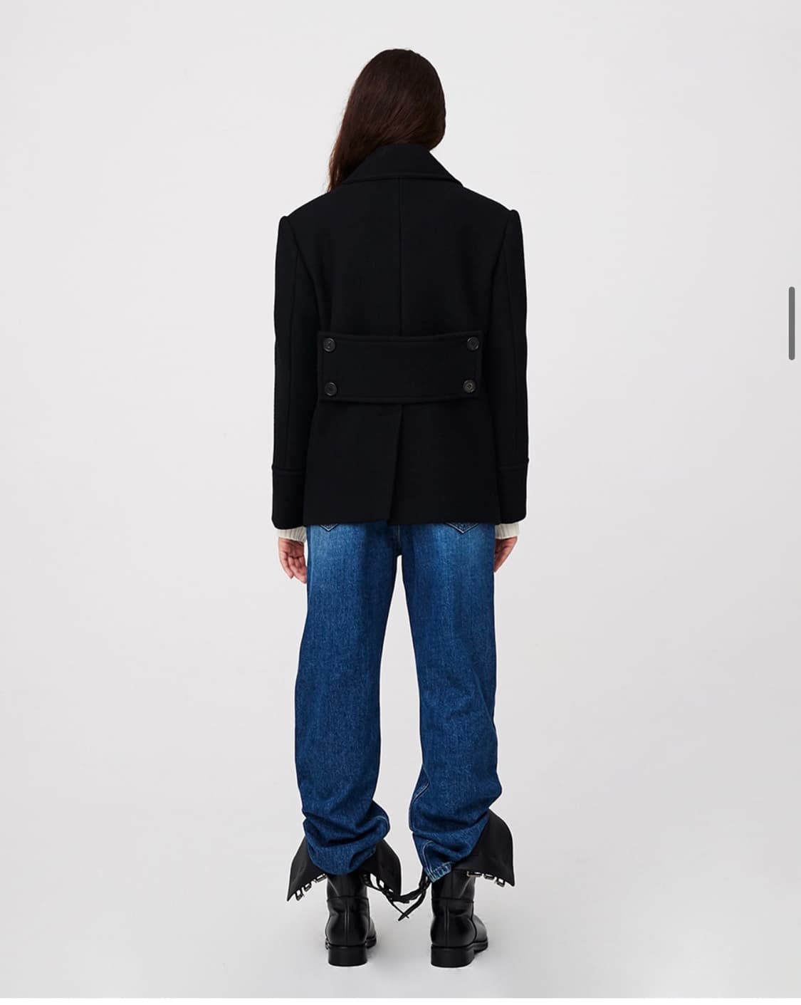 문선 피코트 블랙 상품이미지4