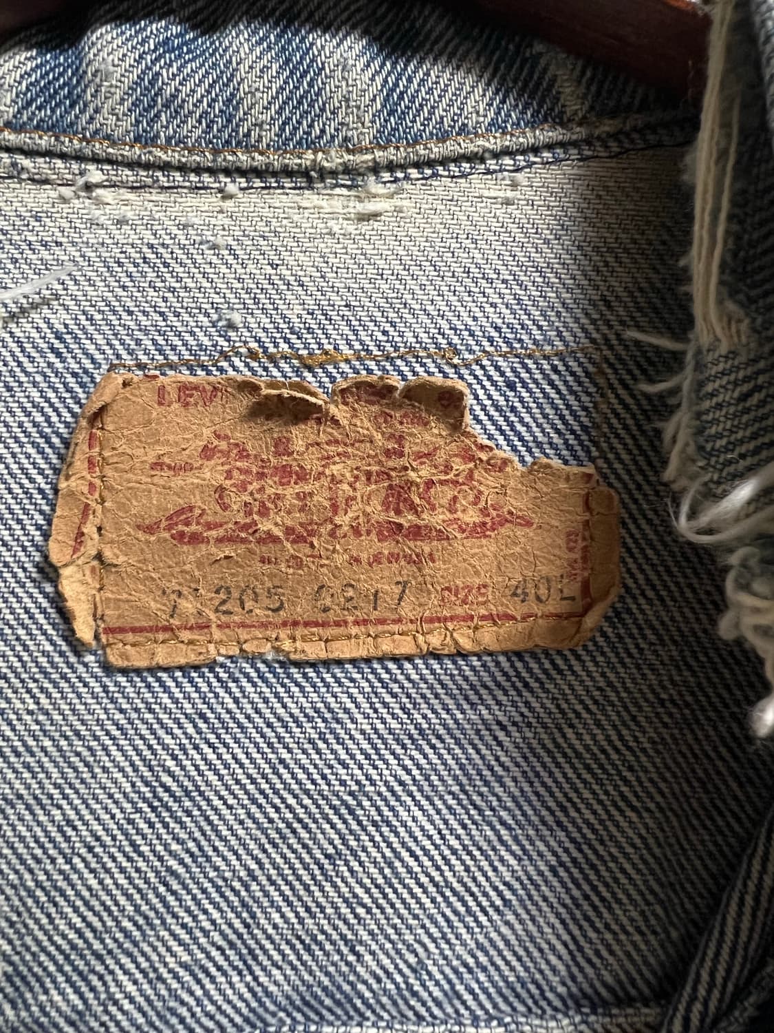 70's 리바이스 71205-0217 데님자켓 상품이미지5