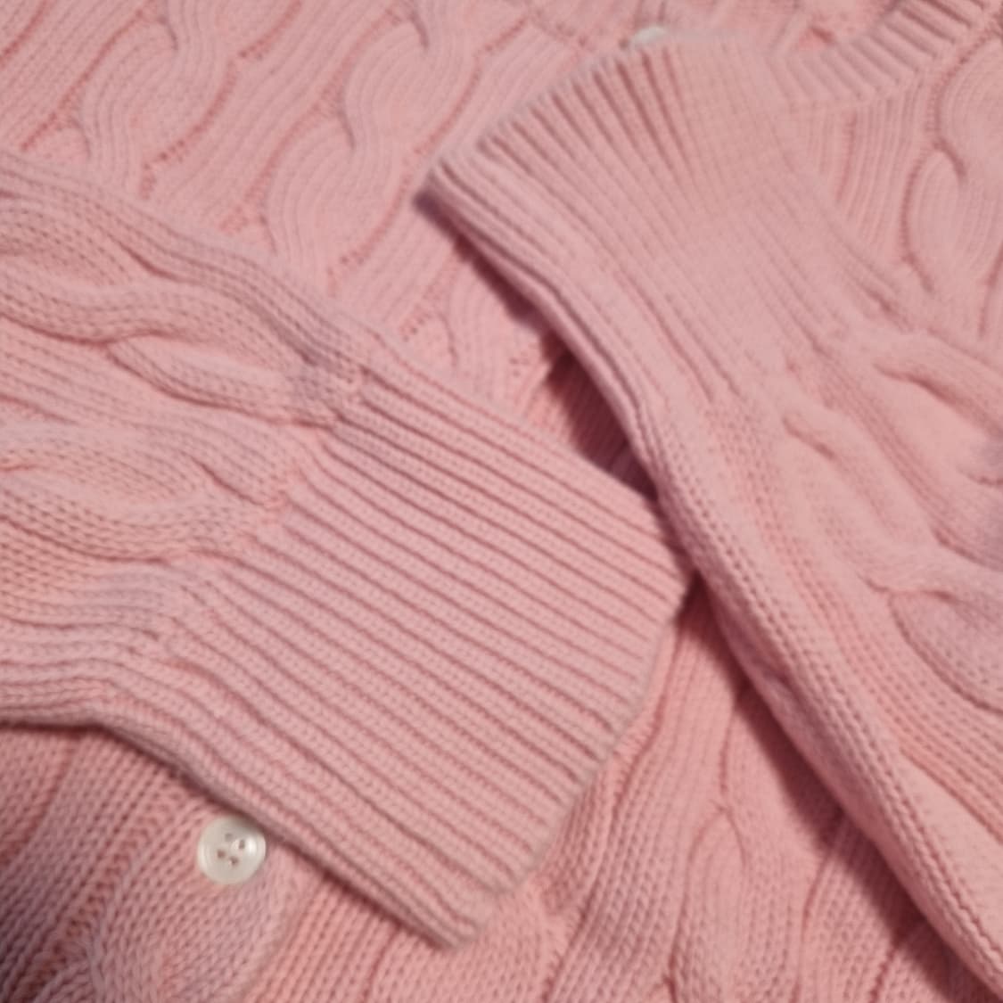 폴로 랄프로렌 꽈배기 핑크 가디건 상품이미지4