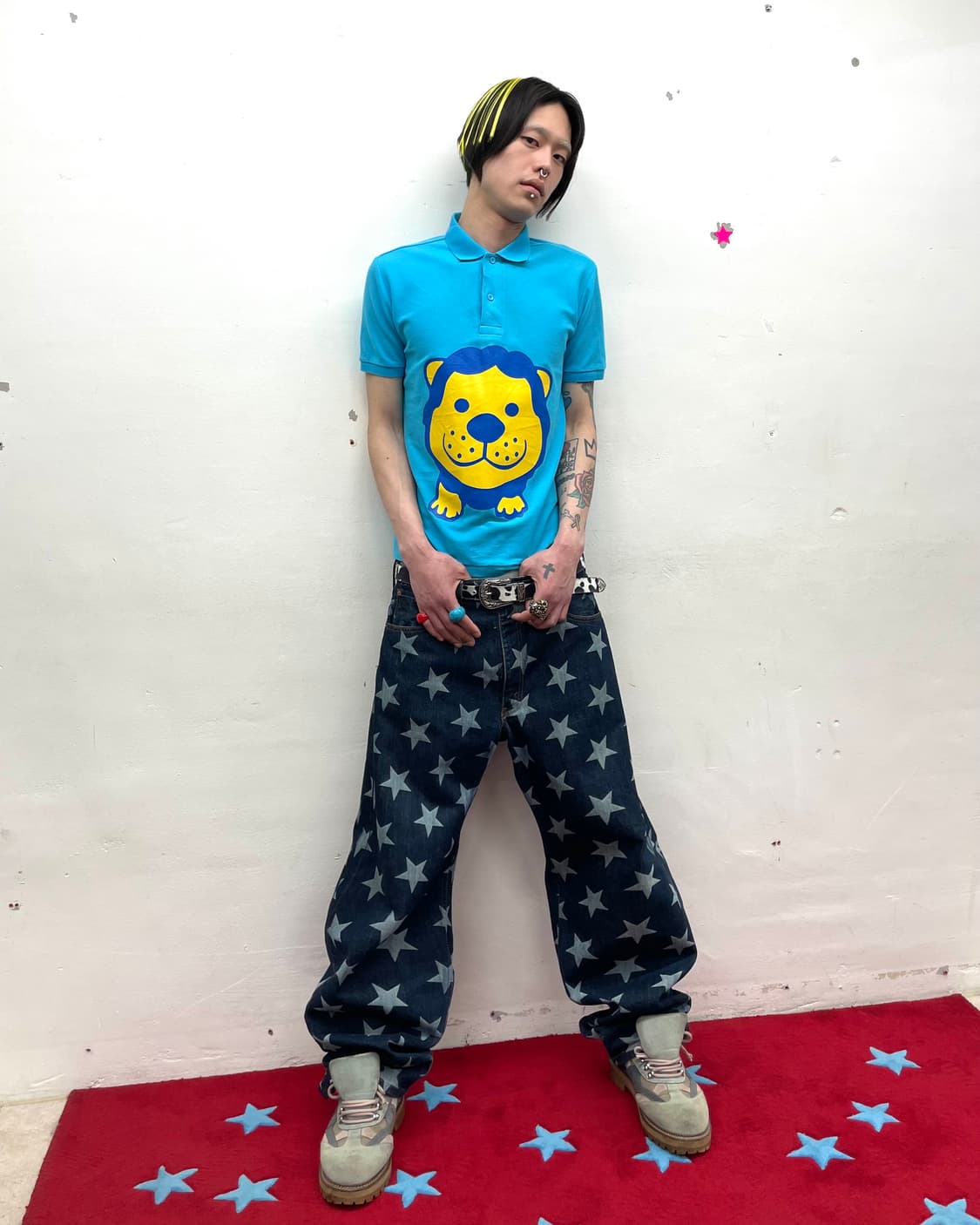 Cutie lion blue pk t-shirt  상품이미지4